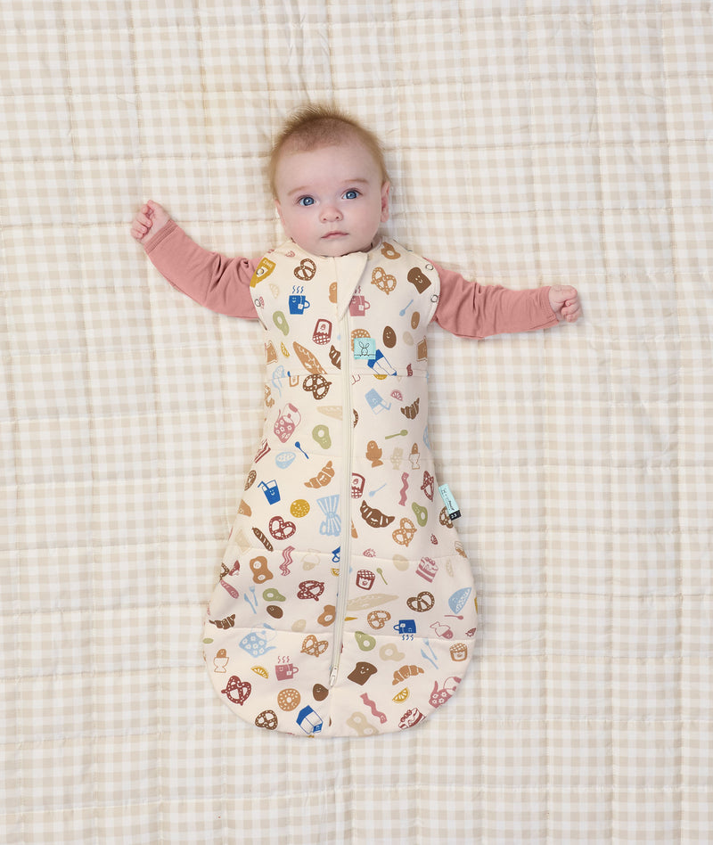 Cocoon Swaddle Bag TOG Bon Appetit newborn arms out
