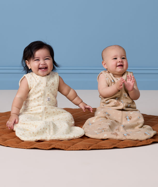 Infant sleeping bag from ergoPouch's sleepwear collection, made from organic, sustainable materials and TOG rated for warmth and comfort.