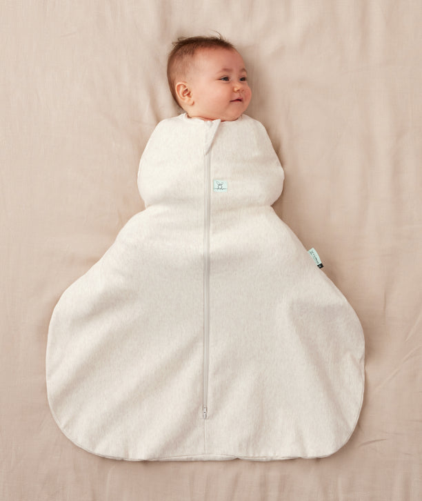 Hip harness swaddle from ergoPouch for babies with hip dysplasia, TOG-rated and made from soft, breathable materials for warmth and comfort.