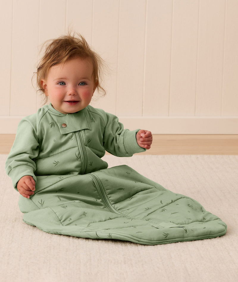 ergoPouch sleeping bag for infants, made from organic cotton with a wide fit to allow natural movement.