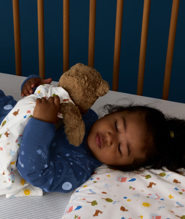 Toddler sleepwear essentials from ergoPouch, made from breathable, non-toxic materials for safe and comfortable sleep.