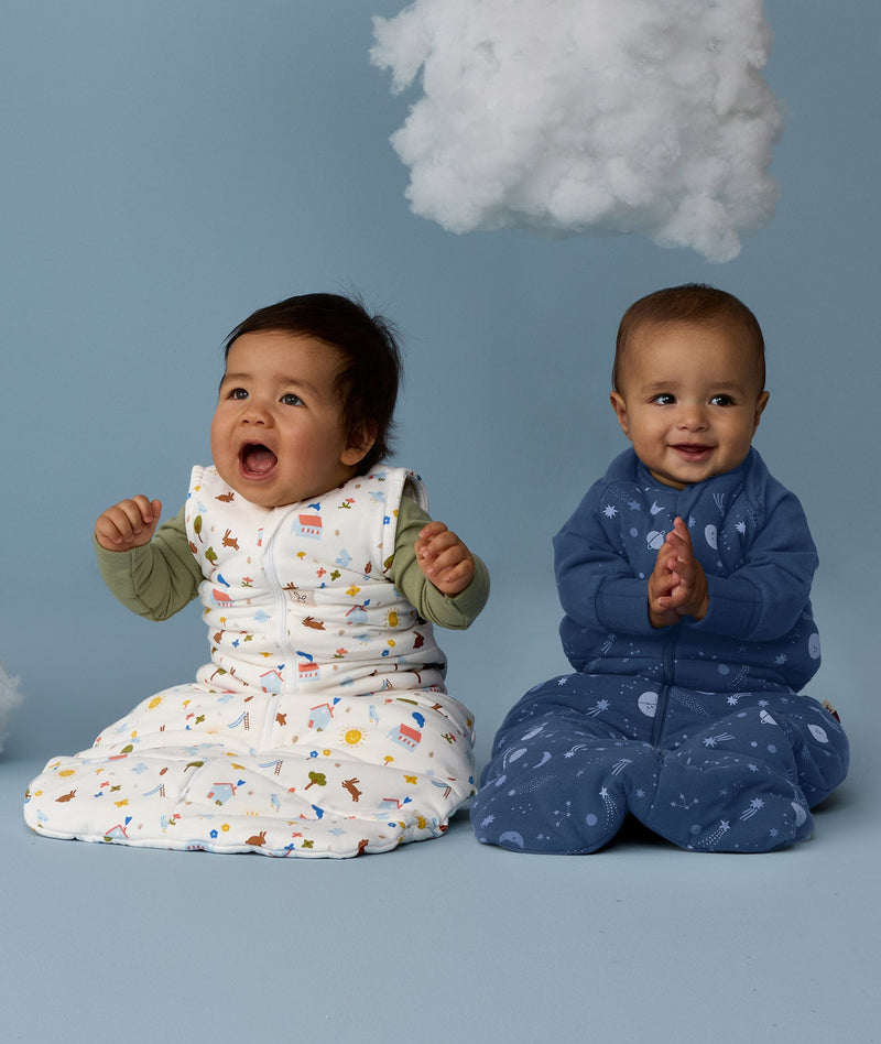 ergoPouch TOG-rated sleeping bag designed for babies and kids, crafted from organic, breathable cotton for ultimate comfort.