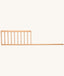 Wooden bed rail on a white background