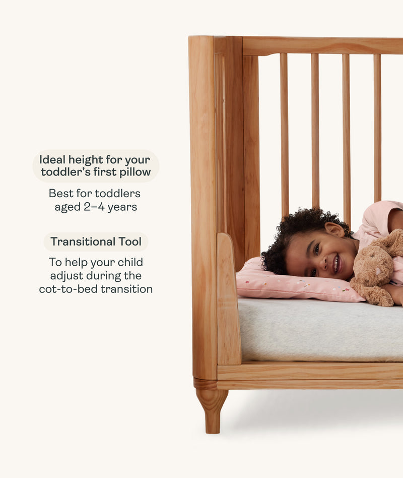 Organic Toddler Pillow and Case Caramel Grid
