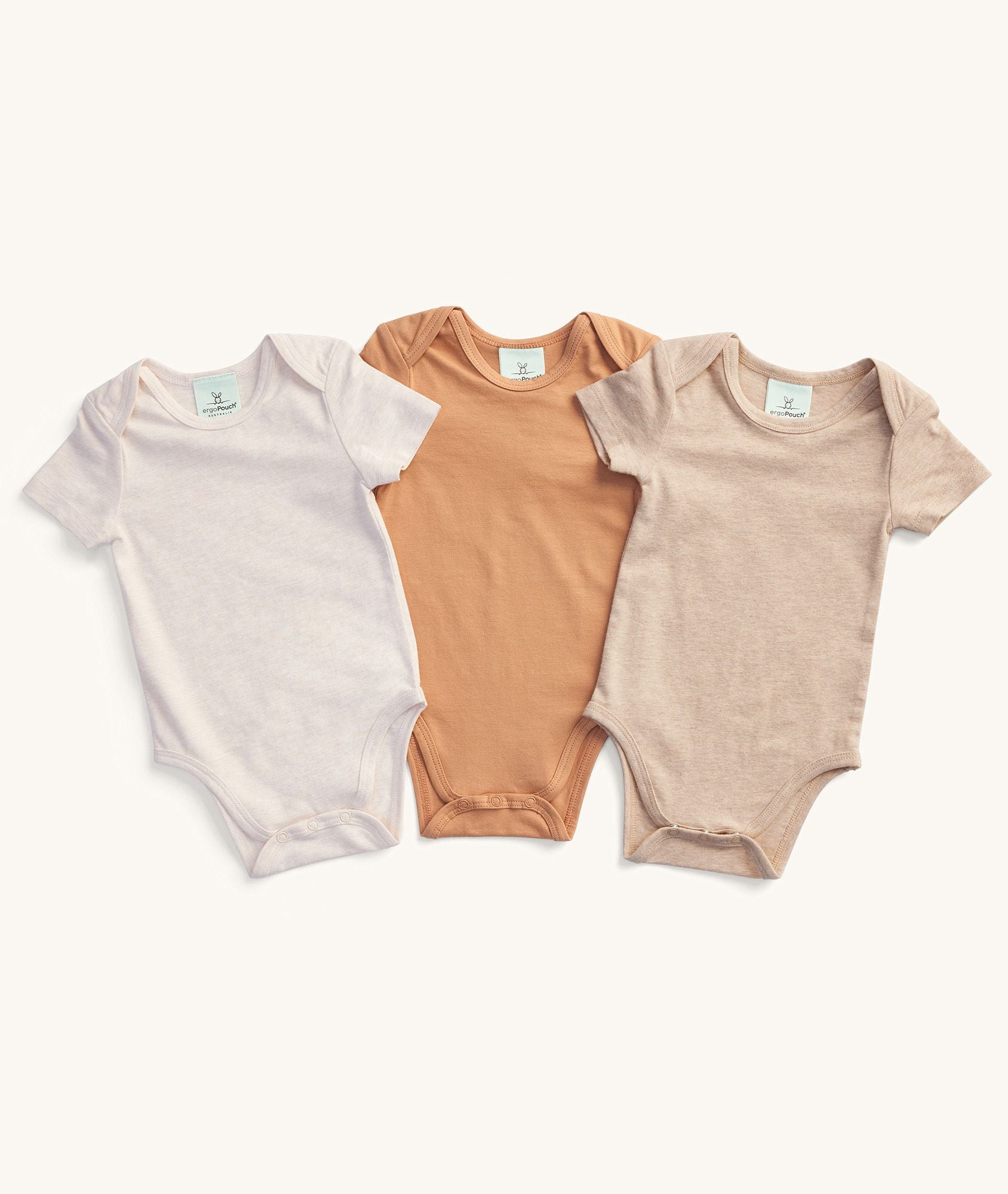 Bodywear 3-Pack Short Sleeve Bodysuits Neutral