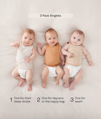 Bodywear 3-Pack Singlets Neutral