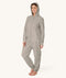 Adult Sleep Onesie Ash hood on