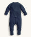 Back view of the ergoPouch  Long Sleeve Layer in Ink, featuring a unique zip system and fold over hand and foot cuffs.