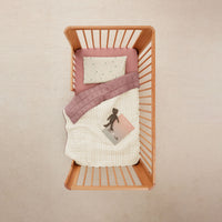 Quilted Coverlet 3.5 TOG Rosy Gingham on toddler bed