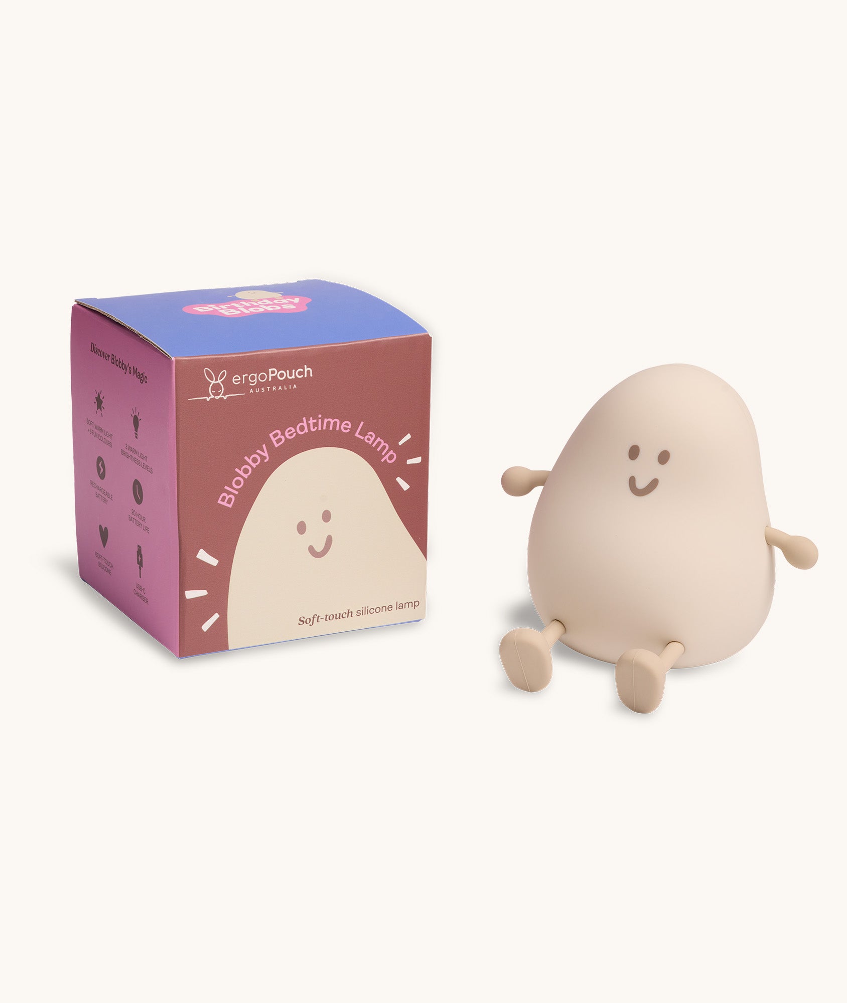 Blobby Bedtime Lamp Taupe