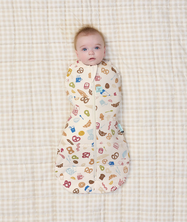Cocoon Swaddle Bag TOG Bon Appetit newborn arms in