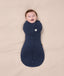Cocoon Swaddle Bag 2.5 TOG Ink swaddled newborns with arms in