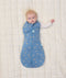 Cocoon Swaddle Bag Petit Pretzel newborn swaddled arms out