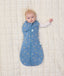 Cocoon Swaddle Bag Petit Pretzel newborn swaddled one arm out
