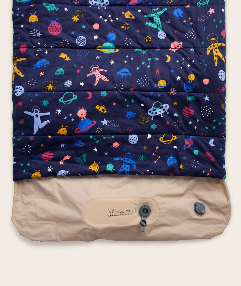 DreamRoll All-in-One Sleep Mat Space Dreams foot pump