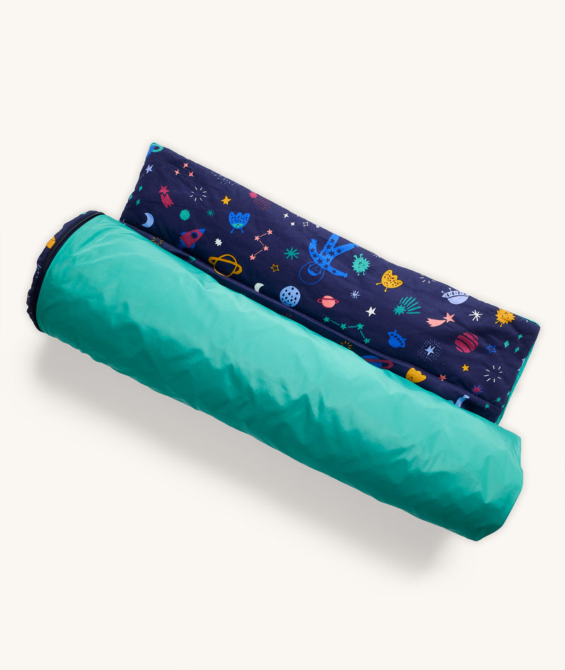 DreamRoll All-in-One Sleep Mat Space Dreams rolled up