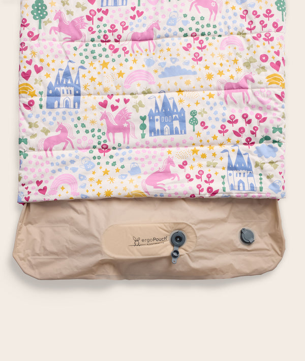 DreamRoll All-in-One Sleep Mat Unicorn Dreams foot pump