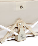 Easy Sleep Portable Bassinet Ecru close up of product