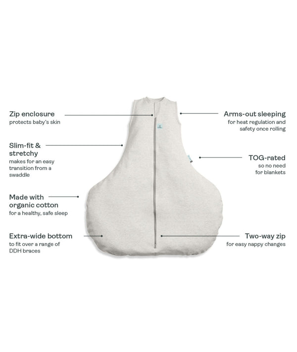 Hip Harness Jersey Sleeping Bag 0.2 TOG Grey Marle