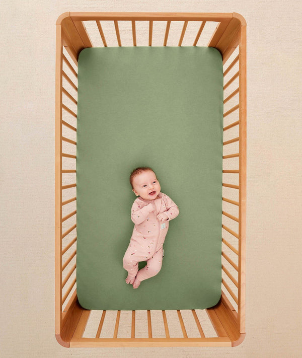 Fittedsheet Cot Moss Lslayer Daisies
