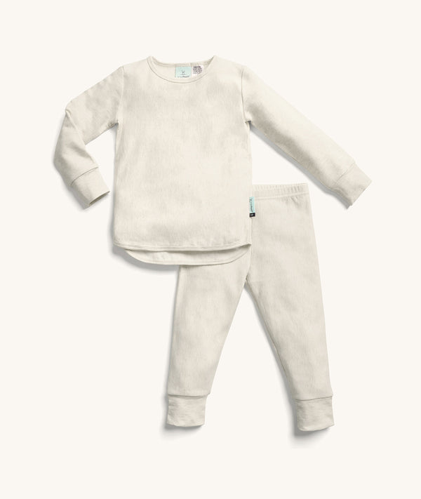 Long Sleeve Pyjamas Oatmeal Marle front image
