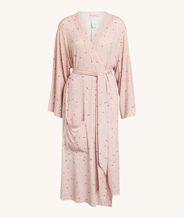 ergoPouch Matchy Matchy bamboo maternity robe in Daisies