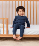 Long Sleeve Pyjamas 1.0 TOG Ink toddler sitting on bed