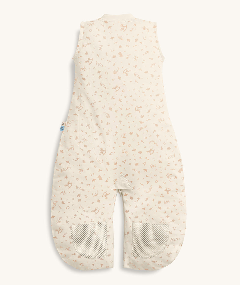 Back view of the ergoPouch Sleep Suit Bag 0.2 TOG with separate legs and foot grips.