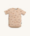 Beige patterned Short Sleeve Pyjama top, made from soft, organic cotton that's gentle on skin.