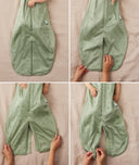 Sleeping Bag converts to a sleep suit with legs