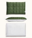 Quilted Pillowcase Hunter Stripe both sides