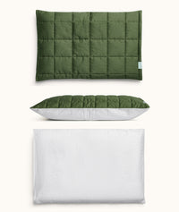 Quilted Pillowcase Hunter Stripe both sides