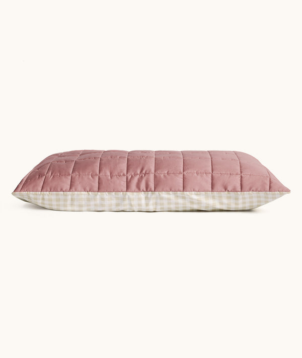 Quilted Pillowcase Rosy Gingham