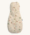 eroPouch Cocoon Swaddle Bag 1.0 TOG Savannah, featuring Safari animal prints and a front zipper.