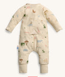 Back view of the ergoPouch Long Sleeve Layer Savannah, featuring a back zipper for easy nappy changes.