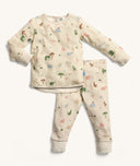 ergoPouch Two-piece Long Sleeve Pyjamas with safari animal print, made from organic cotton