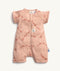 Product shot of ergoPouch Short Sleeve Layer with a front zipper and an all-over elephant print.