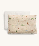 ergoPouch Toddler Pillow and Case with safari animal print, made from non-toxic organic cotton