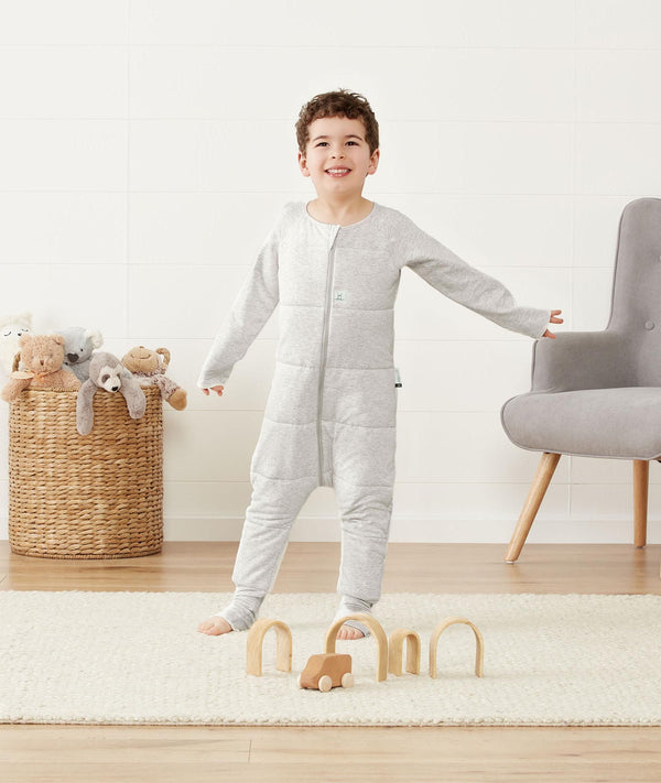 Sleep Onesie 2.5Tog Grey Marle Preschooler Standing