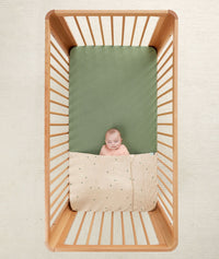 Tuck Sheet Cot Daisysprinkle Fittedsheet Moss Cocoon 1.0T Daisies