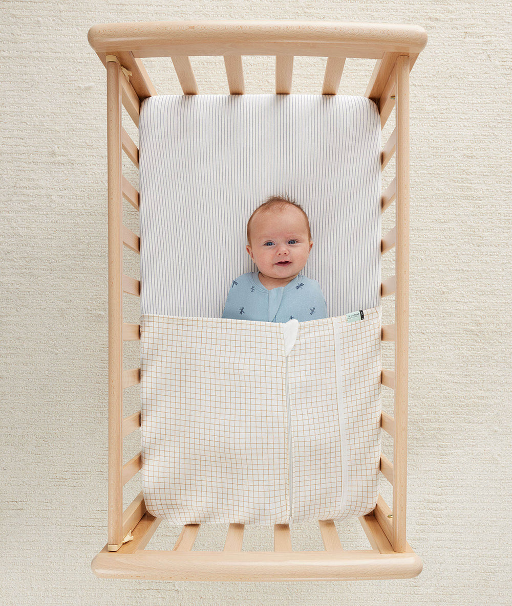HugMe Blanket - 1.0 & 2.5 TOG Caramel Grid (formerly Baby Tuck Sheet ...
