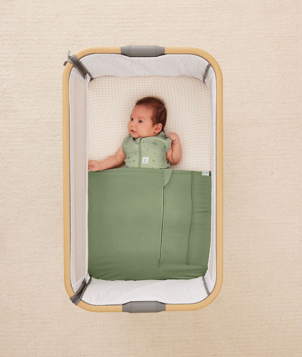 Tucksheet Bedside Moss Fittedsheet Caramelgrid Cocoon 1.0T Willow 2