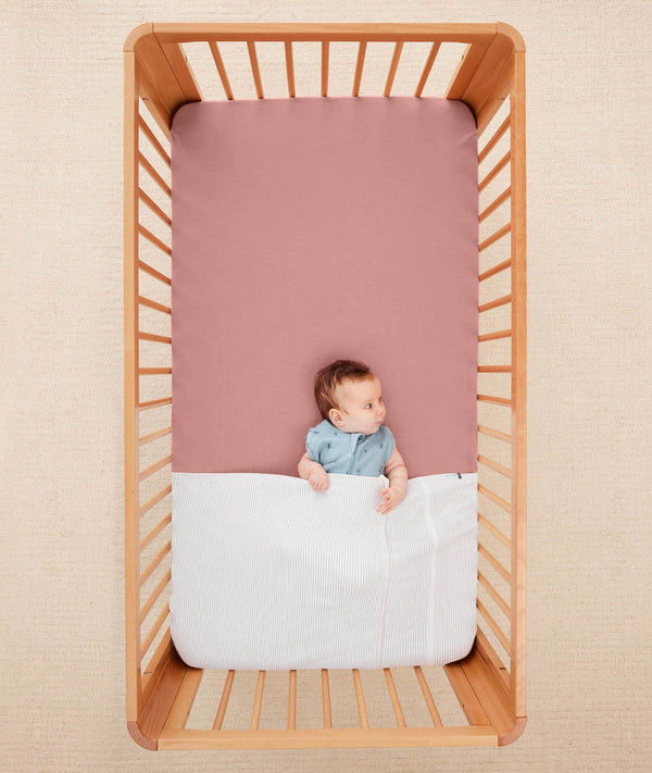 Tuck Sheet Cot Midnight Stripe Fitted Sheet Rose Cocoon 1.0T Dragonflies