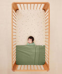 Tucksheet Cot Moss Fittedsheet Daisysprinkle Cocoon 1.0T Willow