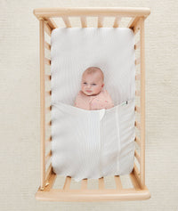 HugMe Blanket Midnight Stripe bassinet