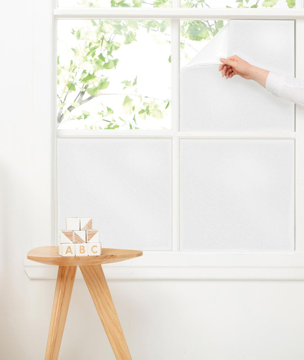 White Window Blockout 3 Squares Peeling