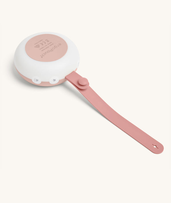 Bottom view of the Drift  Away White Noise Machine with its strap open