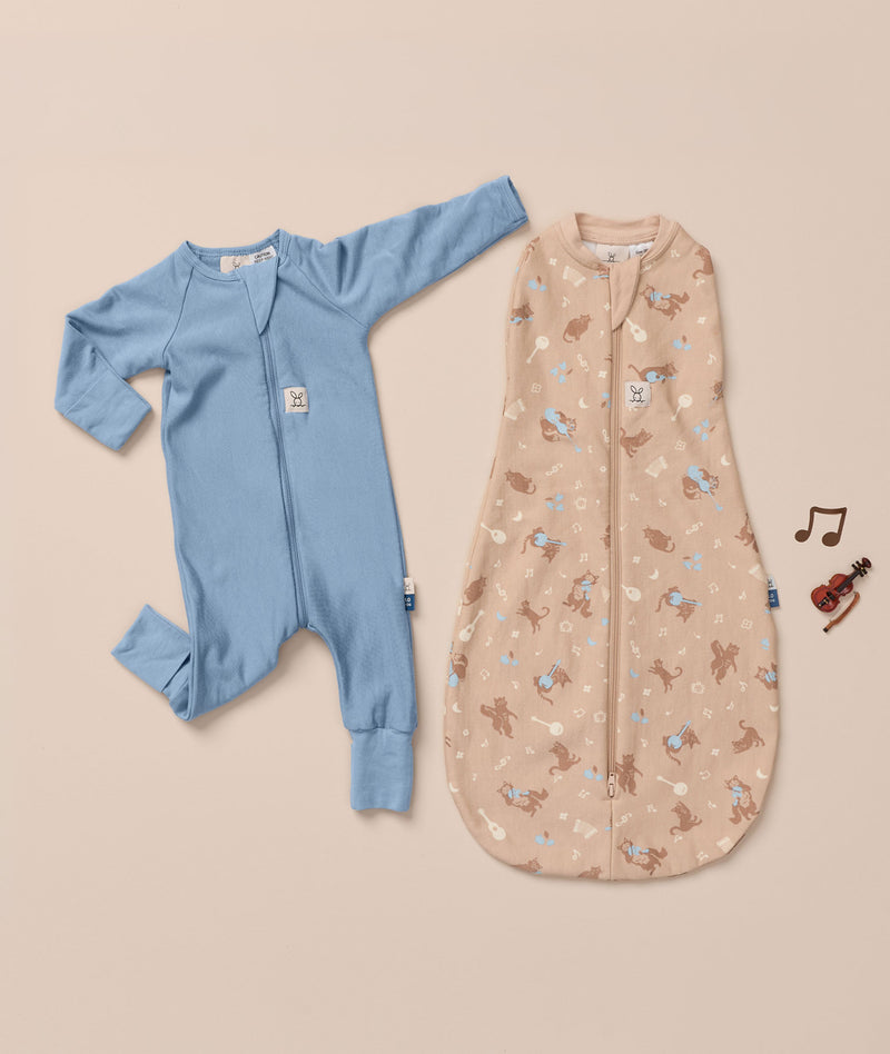 Long Sleeve Layer 1.0 TOG and Cocoon Swaddle Bag 1.0 TOG