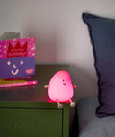 Blobby Bedtime Lamp Taupe pink coloured light setting