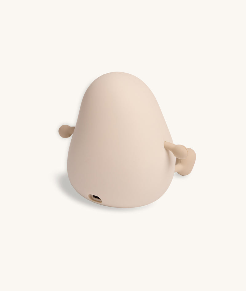 Blobby Bedtime Lamp Taupe back view without charging cable